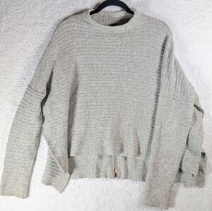 Free People Oversize Cozy Gray Women's High Low Sweater Oversize
